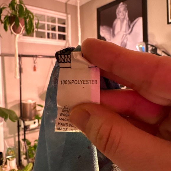 Unbranded Tropical Kimono Women One Size Blue Floral Leaf Sheer Beach Coverup - Picture 4 of 10